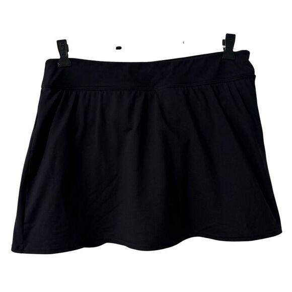 Lands’ End black skirted swim bottoms size 8 - Picture 1 of 9